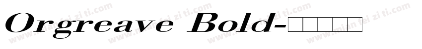 Orgreave Bold字体转换